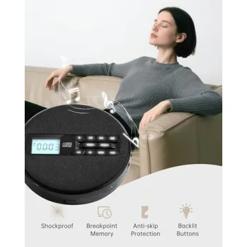 Portable CD Player with Speakers - Ideal for Home & Gifts