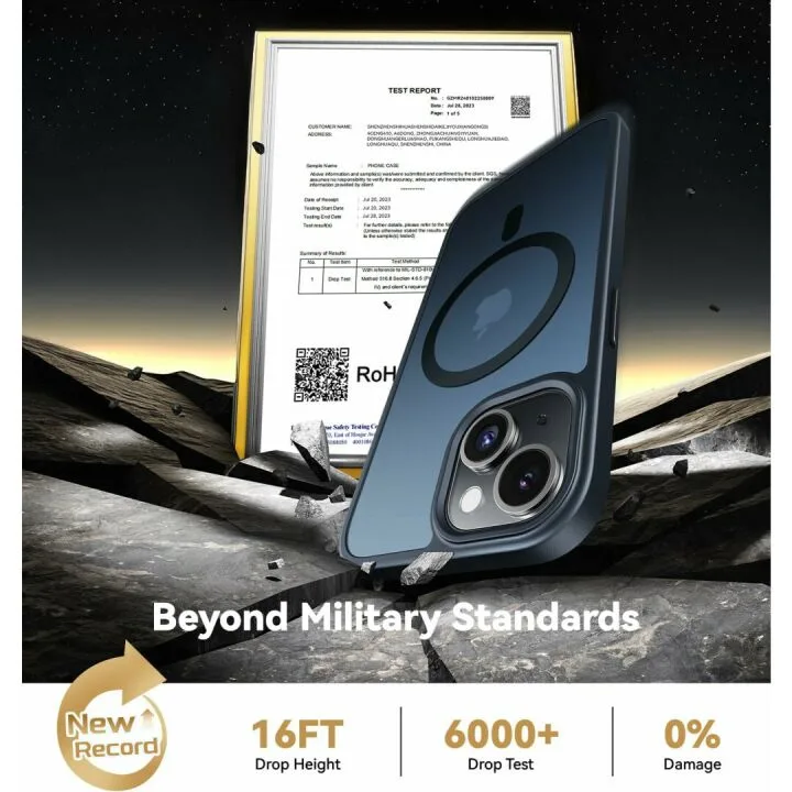 Magnetic iPhone 13 Case with 16FT Drop Protection