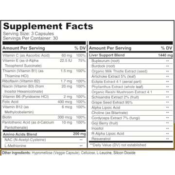 drinkwel WELESSENTIALS Liver and Herbal Support - 90 Vegetarian Capsules - Revil Dietary Supplement with Organic Milk Thistle, Burdock Vitamin C - Gluten-Free