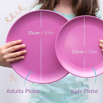 Bamboo Plates Set - Durable & Eco-Friendly Dinnerware