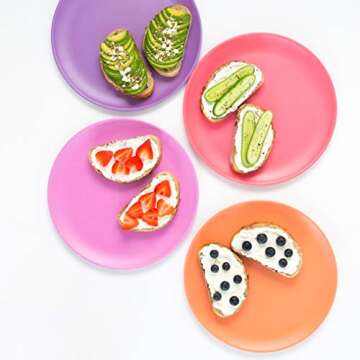 Bamboo Plates Set - Durable & Eco-Friendly Dinnerware