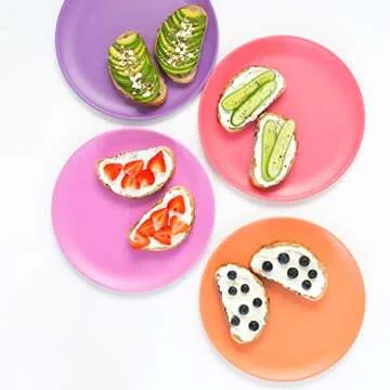 Bamboo Plates Set - Durable & Eco-Friendly Dinnerware