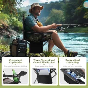 ALPHA CAMP Heavy Duty Oversized Camping Chair