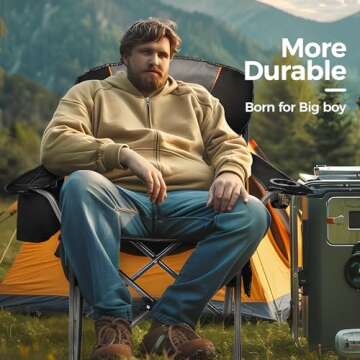 ALPHA CAMP Heavy Duty Oversized Camping Chair