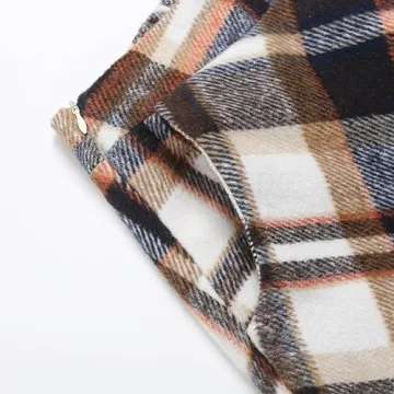 Stylish Long Plaid Maxi Skirt for Women | Warm & Trendy