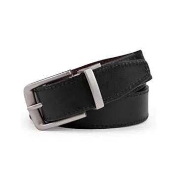 Timberland Men's Classic Leather Reversible Belt, Brown/Black, 34