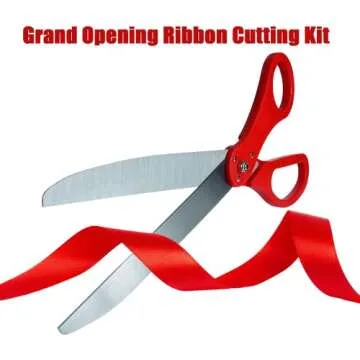 Grand Opening Ceremony Kit with Giant Scissors and Decorations