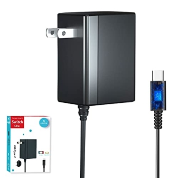 Charger for Nintendo Switch with 5FT Charging Cable, AC Power Supply Adapter for Nintendo Switch/LIT...