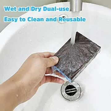 Onarway Sanding Blocks 6 Pack Wet and Dry Dual-use Sanding Sponges, Coarse and Fine - 60/80/100/120/180/220 Grits 6 Different Specifications, Washable and Reusable, Ideal for Wood Metal Wall Polish