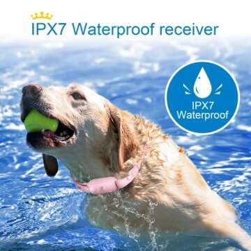 Bousnic Dog Shock Collar for 2 Dogs - (8-120lbs) Waterproof Rechargeable Electric Dog Training Collar with Remote for Small Medium Large Dogs with Beep Vibration Safe Shock Modes(Pink)