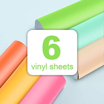 TeckWrap Glow in Dark Neon Vinyl 12x12 Sheets for Crafts