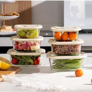 Urban Green Glass Food Storage Containers Set - 100% Plastic Free, Airtight, and Stylish
