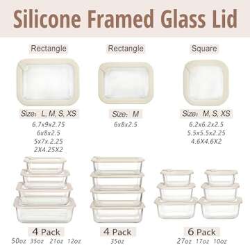 Urban Green Glass Food Storage Containers - Eco-Friendly Set