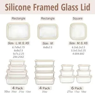 Urban Green Glass Food Storage Containers - Eco-Friendly Set