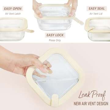 Urban Green Glass Food Storage Containers - Eco-Friendly Set