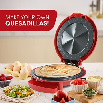 Elite Gourmet Electric 11" Quesadilla Maker for Snack Lovers