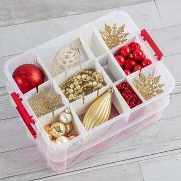 Sterilite 12-Pack Ornament Storage Box - 24 Compartments