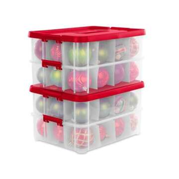 Sterilite 12-Pack Ornament Storage Box - 24 Compartments