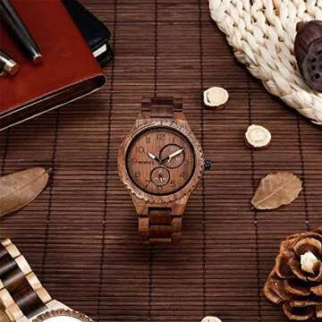 BEWELL Men's Eco-friendly Wood Quartz Watch - Stylish Design