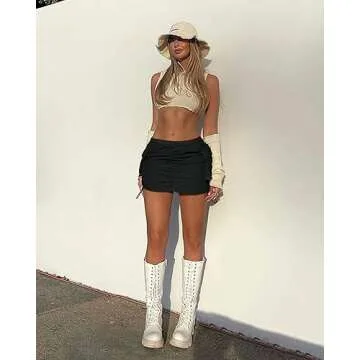 Stylish Women's Y2K Cargo Mini Skirt - Fashionable Comfort