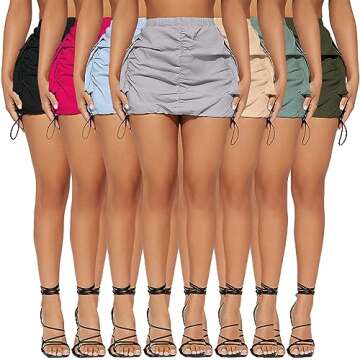 Stylish Women's Y2K Cargo Mini Skirt - Fashionable Comfort