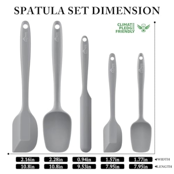 Premium HOTEC Silicone Spatula Set for Kitchen Use