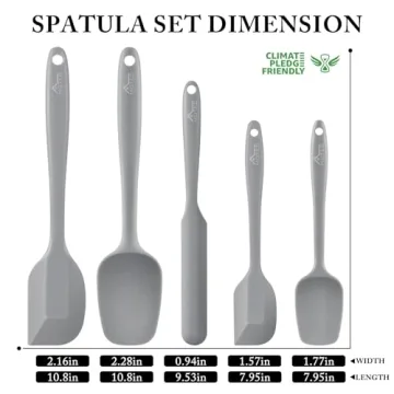 Premium HOTEC Silicone Spatula Set for Kitchen Use
