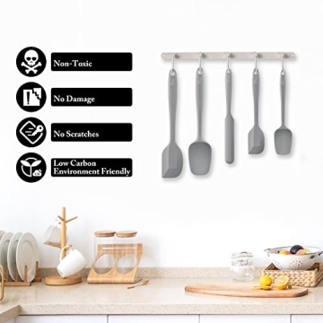 Premium HOTEC Silicone Spatula Set for Kitchen Use
