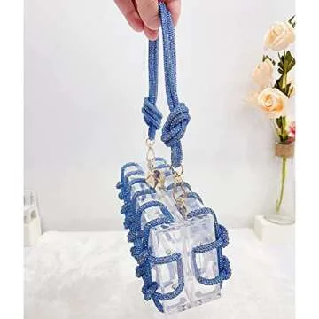 Clear Rhinestone Clutch for Women | Elegant Evening Purse