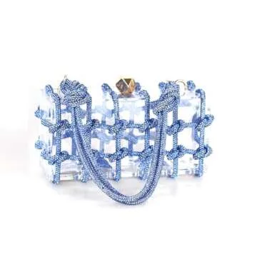 Clear Rhinestone Clutch for Women | Elegant Evening Purse