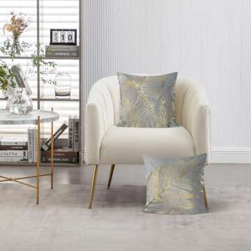 Bonhause Elegant Velvet Throw Pillow Covers - Set of 2