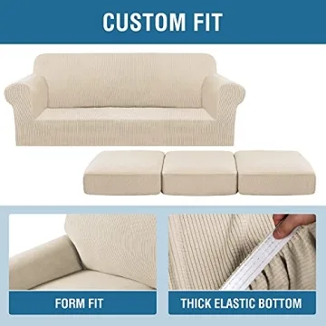 H.VERSAILTEX 4 Piece Stretch Slipcovers for Sofas