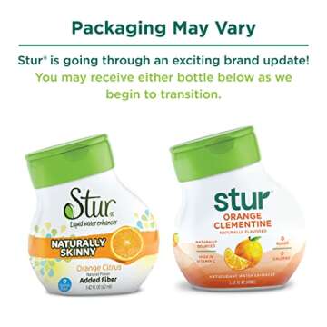 Stur Liquid Water Enhancer | Skinny Variety Pack | Sweetened with Stevia | High in Vitamin C & Antio...
