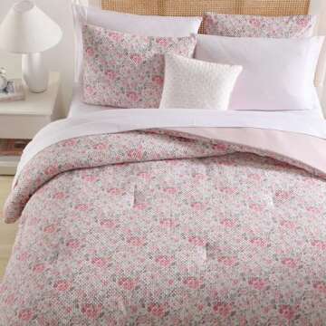 Laura Ashley - Twin XL Comforter Set, Super Soft Bedding with Matching Sham, Includes Bonus Sheet Se...