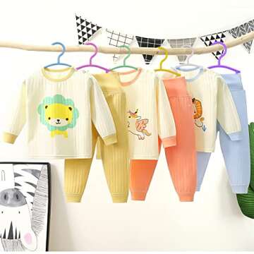 Baby Clothes Hangers,Childrens Colorful Plastic Hangers Small Coat Hangers for Kids,Toddler,Infant,Nursery,Child Closet,120 Pack