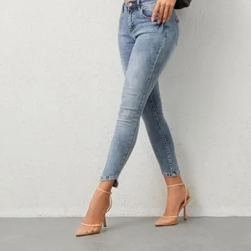 Elegant QIY Nude Mesh Heels for Women - Stylish Comfort