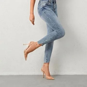 Elegant QIY Nude Mesh Heels for Women - Stylish Comfort