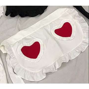 CRB Fashion Waist Apron Kitchen Cooking Restaurant 100% Cotton Bistro Half Aprons with Pockets For G...