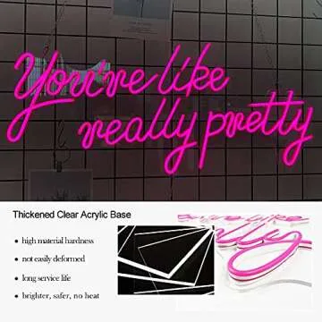 H JSHENLY Large LED Neon Sign for Vibrant Decor