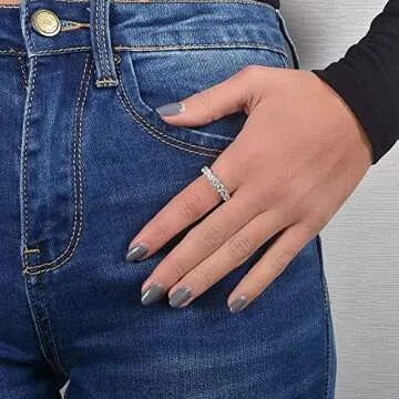 NYC Sterling 4mm Sterling Silver 925 Cubic Zirconia Cz Eternity Engagement Wedding Band Ring (5)