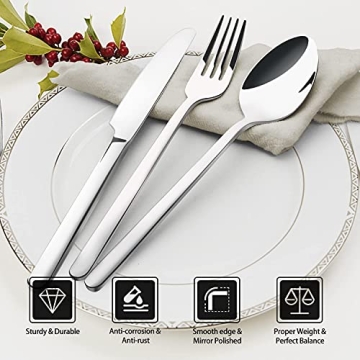 KINGSTONE 20-Piece Silverware Set for Elegant Dining