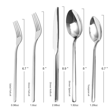 KINGSTONE 20-Piece Silverware Set for Elegant Dining