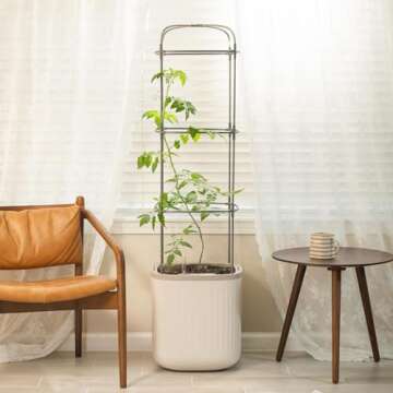 Self-Watering Vego Garden Planters with Trellis 15 Inch