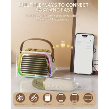 EAIHW Karaoke Machine - Fun Bluetooth Speaker for All