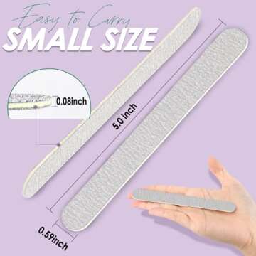Professional Disposable Zebra Nail Files 100/180 Grit 5" Double Sided Emery Board Manicure Pedicure ...