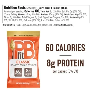 PBfit Peanut Butter Powder - 30 Pack of Protein Boost