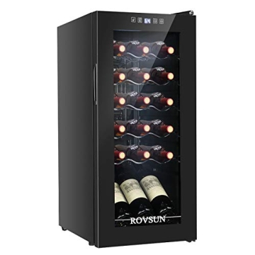 ROVSUN 18 Bottle Wine Fridge: Compact Compressor Cooler for Home Bar