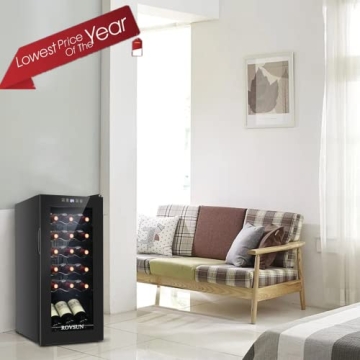 ROVSUN 18 Bottle Wine Fridge with Compressor Cooling