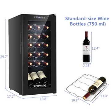 ROVSUN 18 Bottle Wine Fridge with Compressor Cooling