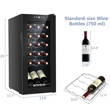 ROVSUN 18 Bottle Wine Fridge with Compressor Cooling
